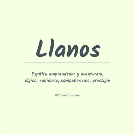 Nombre Llanos